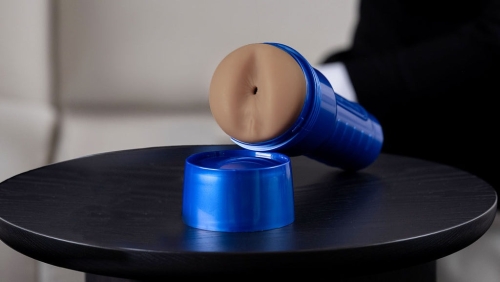 Мастурбатор анус у колбі коричневого кольору Fleshlight Boost Bang MD - 2