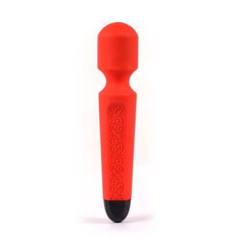 Вибромассажер Ванд универсальный в виде микрофона красного цвета Xise AV vibrating wand - 10