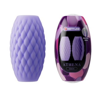 Мастурбатор двосторонній яйце в колбі фіолетове Lybaile PRETTY LOVE Athena Eros