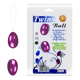 Анальные шарики розового цвета LYBAILE BAILE TWINS BALL