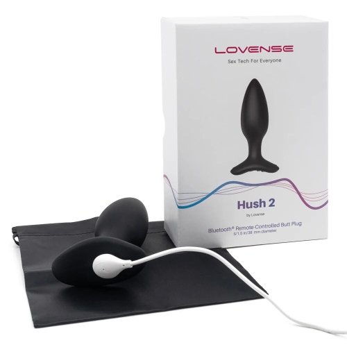 Анальна смарт вібропробка S чорного кольору Lovense Hush 2 - 3