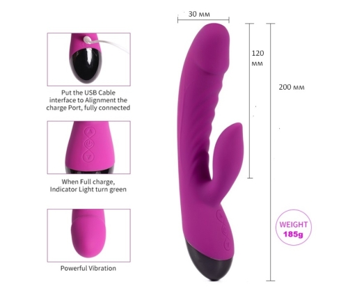 Вібратор з кліторальною стимуляцією Xise Uitra-premium dual-action massager - 1