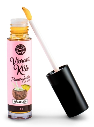 Блиск для губ з ефектом вібрації Secret Play LIP GLOSS Vibrant Kiss Pina Colada 6 грам - 1