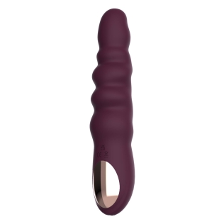 Класичний вібратор рельєфний фіолетовий Dream Toys ESSENTIALS Ripped Power Vibe