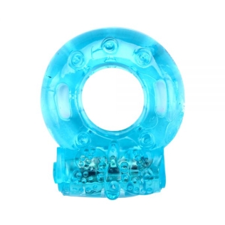 Эрекционное виброкольцо голубого цвета Chisa Reusable Cock Ring