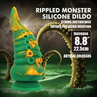 Фаллоимитатор силиконовый на присоске зеленый Baile Power Monsters Abyssal Colossus