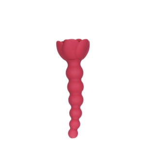 Анальная цепочка с розой красная Lux Active Champion Rose