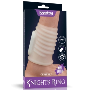 Вибронасадка на член белого цвета Lovetoy Knights Ring