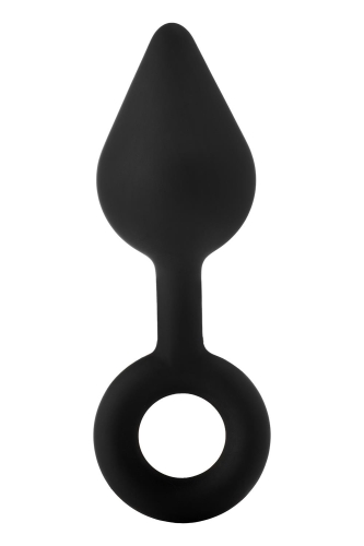 Анальная пробка с кольцом черного цвета Dream Toys FANTASSTIC размер XL - 1