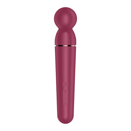 Вибромассажер для стимуляции интимных зон бордового цвета Satisfyer Planet Wand-er - 5