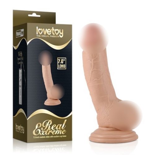 Фаллоимитатор 17,8/4 см телесный на присоске водонепроницаемый Lovetoy - 1
