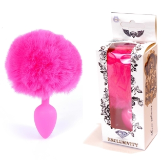 Анальна пробка з хвостом рожевого кольору S BOSS of TOYS PLUG Bunny Tail