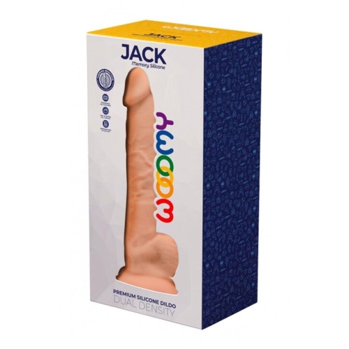 Фаллоимитатор реалистичный на присоске телесного цвета Wooomy Jack - 2