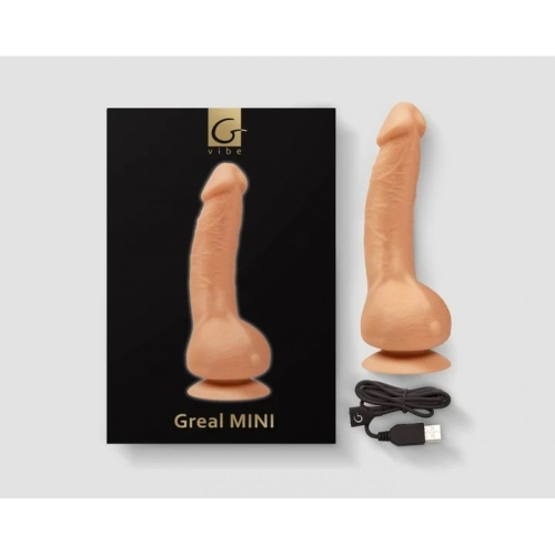 Вибратор реалистичный на присоске бежевый Gvibe Greal Mini - 3