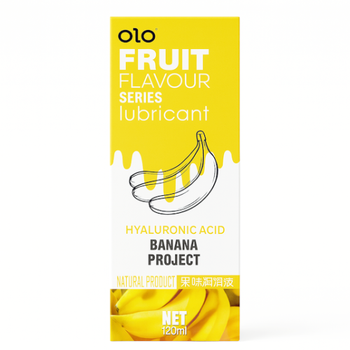 Оральний лубрикант на водній основі з ароматом та смаком банана OLO fruit Flavour Series 120 мл - 3