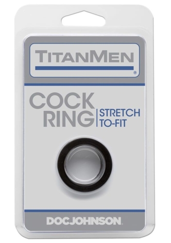 Эрекционное кольцо Doc Johnson Titanmen Tools чёрный - 2