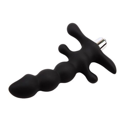 Силіконовий Анальний стимулятор простати з вібрацією чорний Chica Black Mont-Perfect Grip - 4