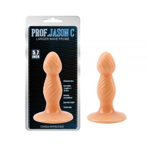 Анальная пробка на присоске бежевая Chisa Small Slim Dildo - 1