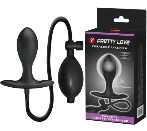 Анальний силіконовий стимулятор розширюється чорний Pretty Love Inflable - 1