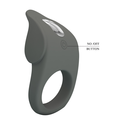 Ерекційне віброкільце силіконове сіре LYBAILE PRETTY LOVE Master Ring - 8