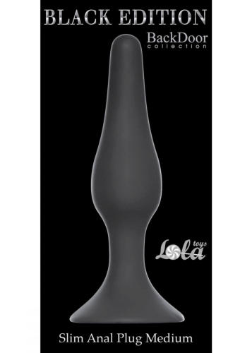 Анальний плаг Black Edition-Slim Anal Plug Medium, Black. 57420601 - 1