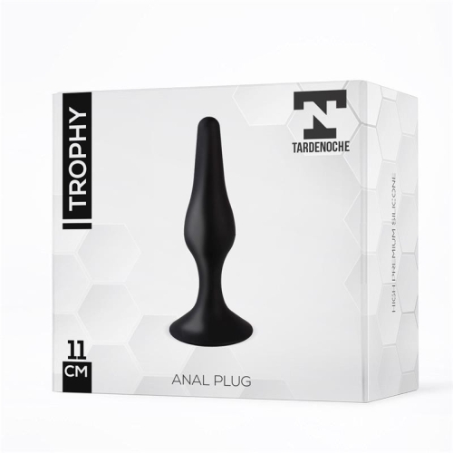 Анальна пробка із присоскою чорна силіконова Tardenoche Trophy Anal Plug - 2