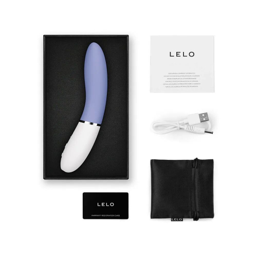 Смарт вибратор вагинальный и для точки G голубой Lelo Liv 3 Deep - 2
