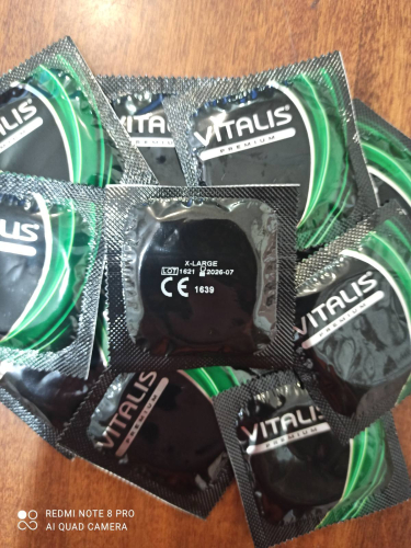 Презерватив из латекса прозрачного цвета Vitalis X large 1 штука - 2