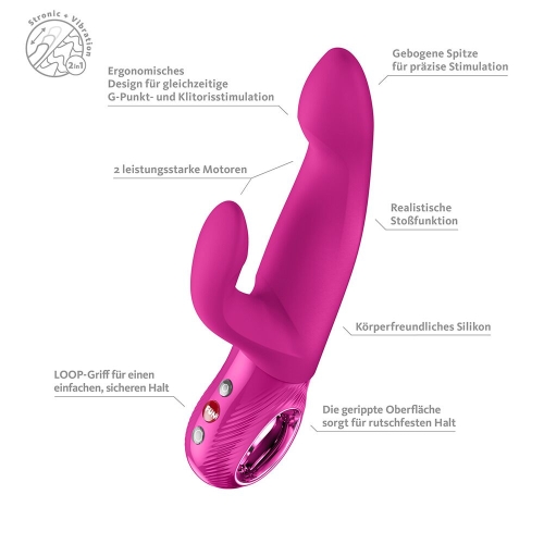 Пульсатор для точки G та клітора рожевий Fun Factory Bi Stronic Immerse - 9