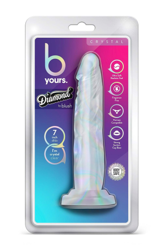 Фалоімітатор реалістичний на присосці з полівінілхлориду прозорий Blush B Yours - 5