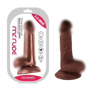 Реалистичный фаллоимитатор на присоске Realistic Dong Brown Mr. Rude 7.3 коричневый