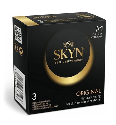Презервативи гладкі поліізопренові з силіконовим мастилом SKYN Original 3 штуки - 1