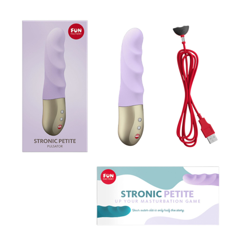 Мини пульсатор ребристый для стимуляции клитора сиреневого цвета Fun Factory Stronic Petite - 7