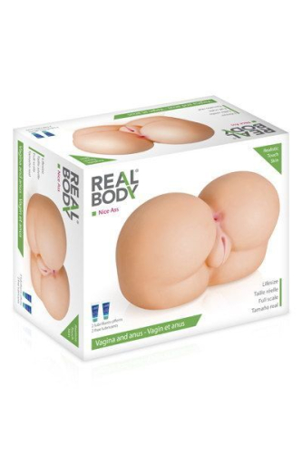 Мастурбатор красиву реалістичну попку з тугим анусом і вагіною Real Body - Nice Ass - 3