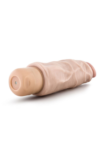 Реалистичный толстый вибромассажер MR. SKIN COCK VIBE VIBE 9 BEIGE - 4