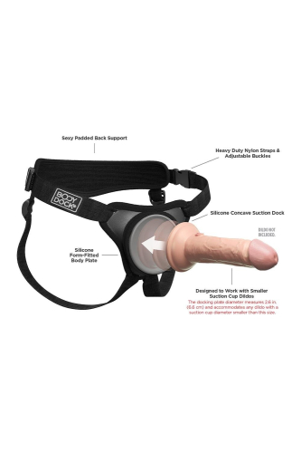 Трусики для страпону чорні Pipedream Body Dock Elite Mini Harness - 6