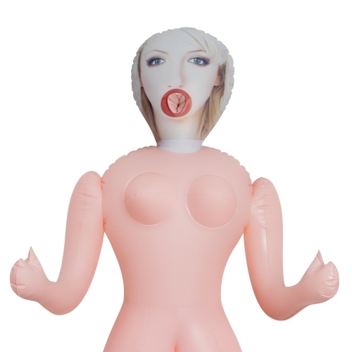Секс-кукла для мужчин с 3 отверстиями бежевая Crushious CRISTINA The Inflatable Nurse длина 1550 мм - 5