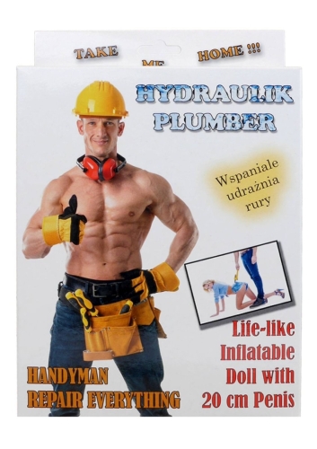 Надувная кукла с напечатанным лицом и членом телесного цвета Boss of toys Boss Series Plumber - 2