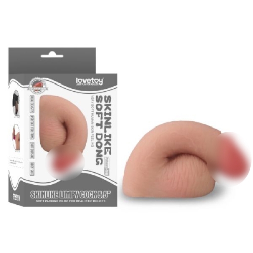 Фаллоимитатор 13,9/3 см гибкий реалистичный из киберкожи Lovetoy телесный - 1