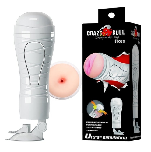 Мастурбатор Анус CRAZY BULL Flora білий - 1