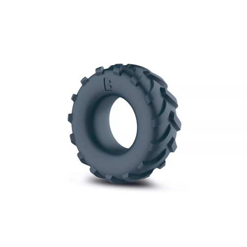 Эрекционное кольцо на пенис в форме шины серого цвета Boners Tire Cock Ring - 1