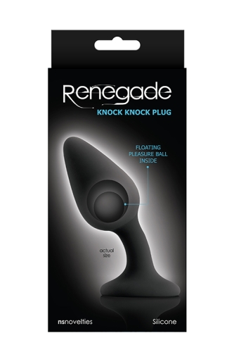 Анальная пробка со свободно плавающим стальным шариком черного цвета NS Novelties Renegade - 2