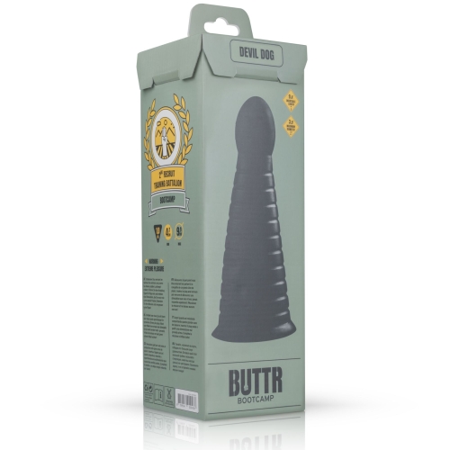 Анальний корок конус чорного кольору BUTTR Devil Dog Butt Plug - 6