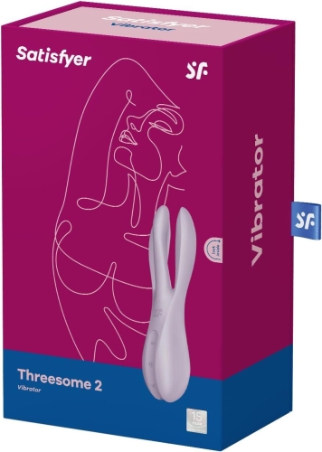 Клиторальный вибратор фиолетового цвета Satisfyer Threesome 2 - 7
