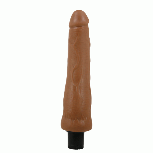 Вібратор реалістичний коричневого кольору LyBaile Baile Alfredo Sliding Skin - 2