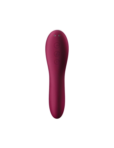 Вакуумний вібростимулятор для клітора силіконовий бордовий Satisfyer Dual Crush - 3