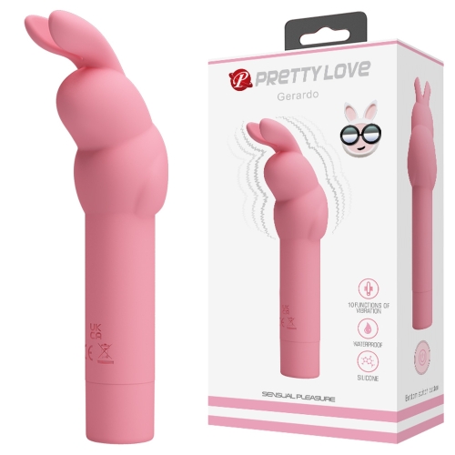 Вибратор в форме кролика для клитора розовый Lybaile PRETTY LOVE Gerardo - 1