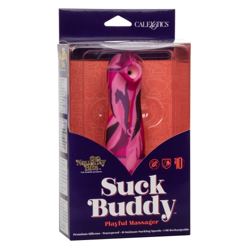 Вакуумный клиторальный стимулятор розового цвета California еxotic novelties Naughty Bits Suck Buddy - 14