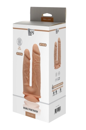 Фаллоимитатор двойной реалистичный на присоске телесного цвета Dream Toys REAL LOVE - 2