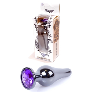 Анальна пробка із кристалом фіолетового кольору BOSS of TOYS Jewellery BUTT PLUG